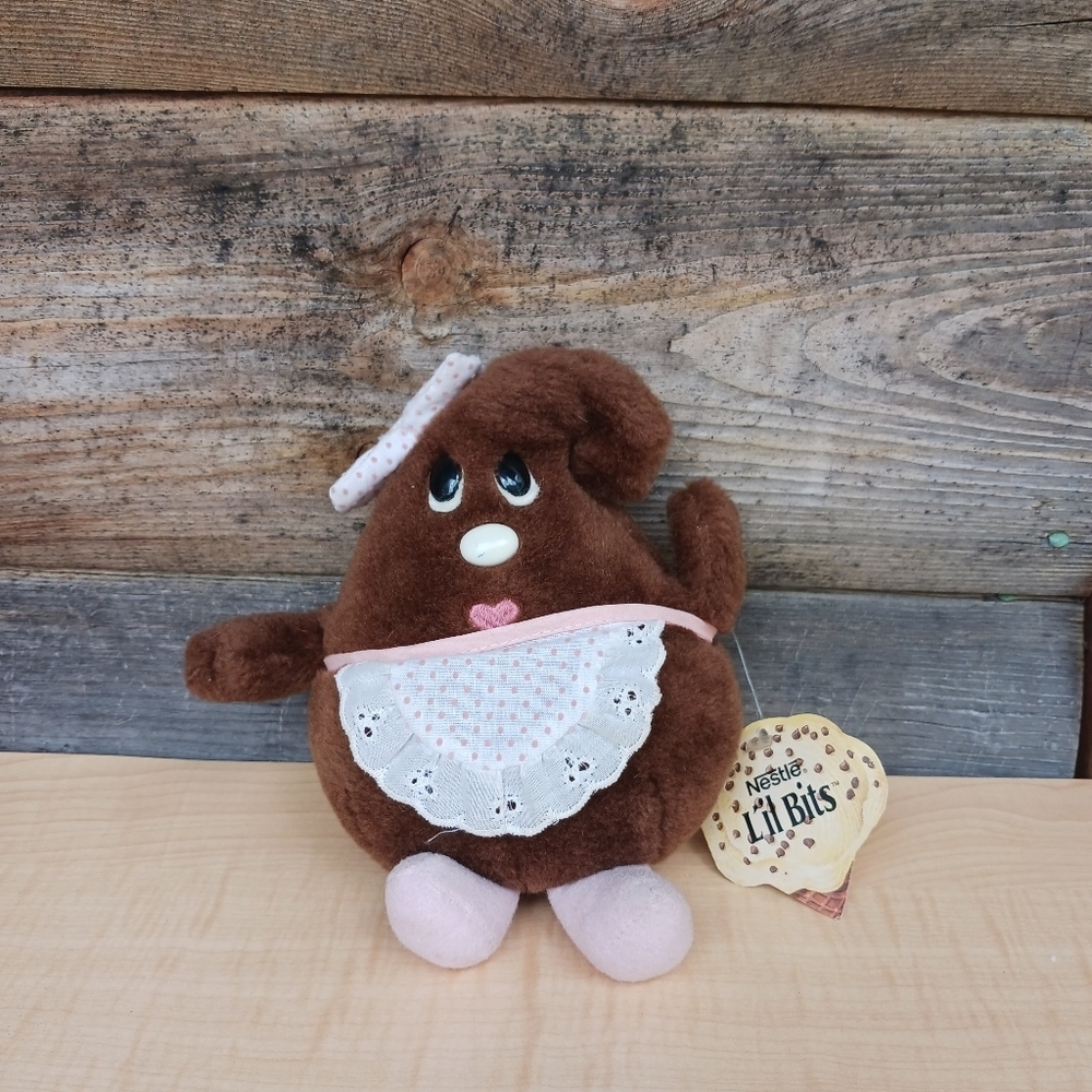 Vtg 1984 Nestle Lil‎ Bits Morsel Family Baby Plush Stuffed Chocolate Chip